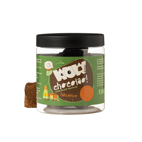 Frasco-presente de trufas de avelã para o Dia do Pai 130g | Chocolate gourmet para oferecer