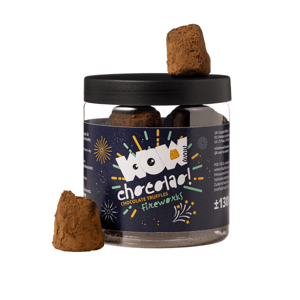 Confeito Explosivo – Trufas de chocolate de Ano-Novo – Pote para presente 130 g
