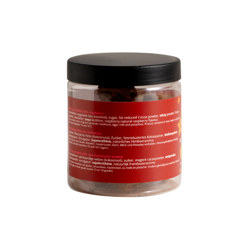 Tartufi di cioccolato semplici - Edizione natalizia - Barattolo regalo 130g