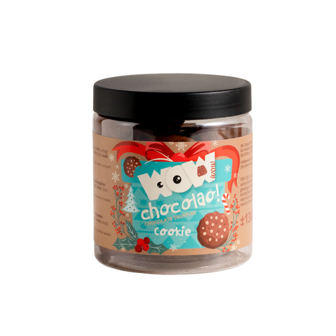 Tartufi di cioccolato semplici - Edizione natalizia - Barattolo regalo 130g