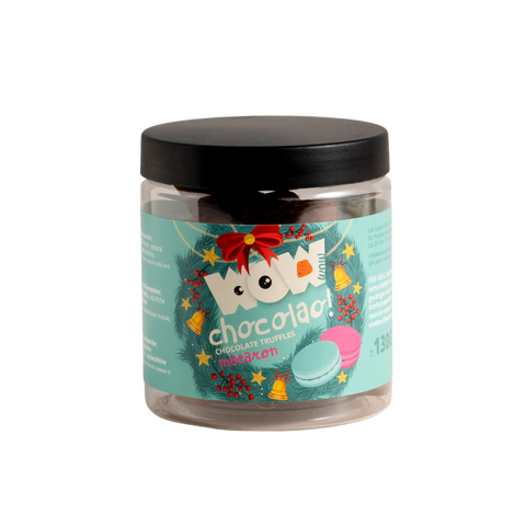 Tartufi di cioccolato semplici - Edizione natalizia - Barattolo regalo 130g