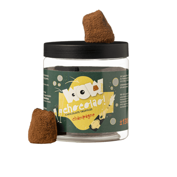 Trufas de Chocolate com Champanhe - Frasco para oferta 130g