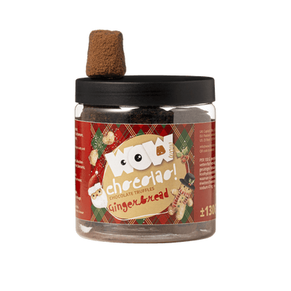 Peberkage Juletrøfler Gaveglas 130g | Hyggelig Ferie Chokolade