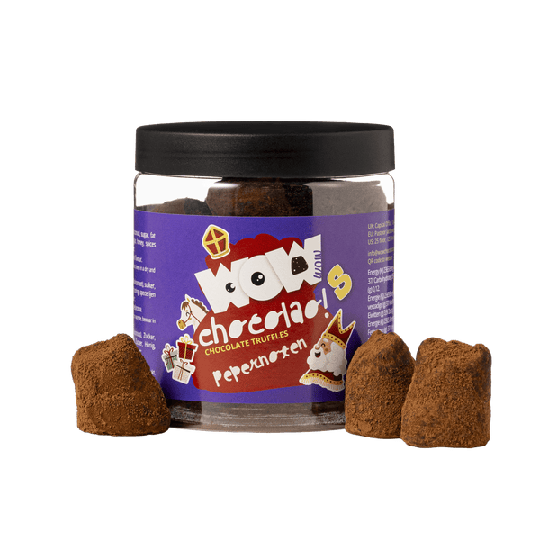 Pepernoten Chokoladetrøfler Gaveglas 130g | Sinterklaas Chokolade