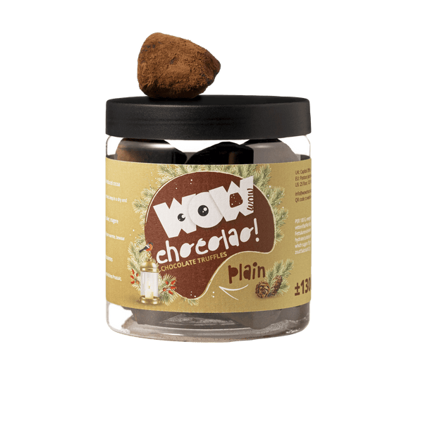 Trufas de Chocolate Simples - Edição de Natal - Frasco oferta 130 g