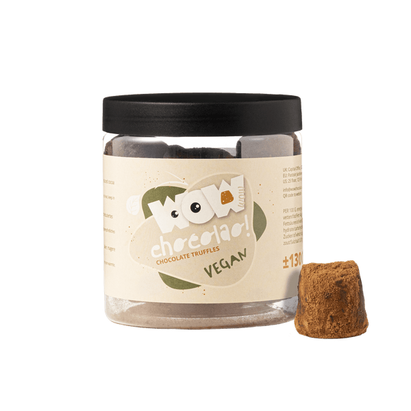 Veganske Chokolade Trøfler Gaveglas 130g | Mælke-fri Chokolade