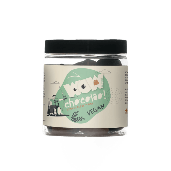 Trufas de Chocolate Veganas - Frasco Paralímpico 130g